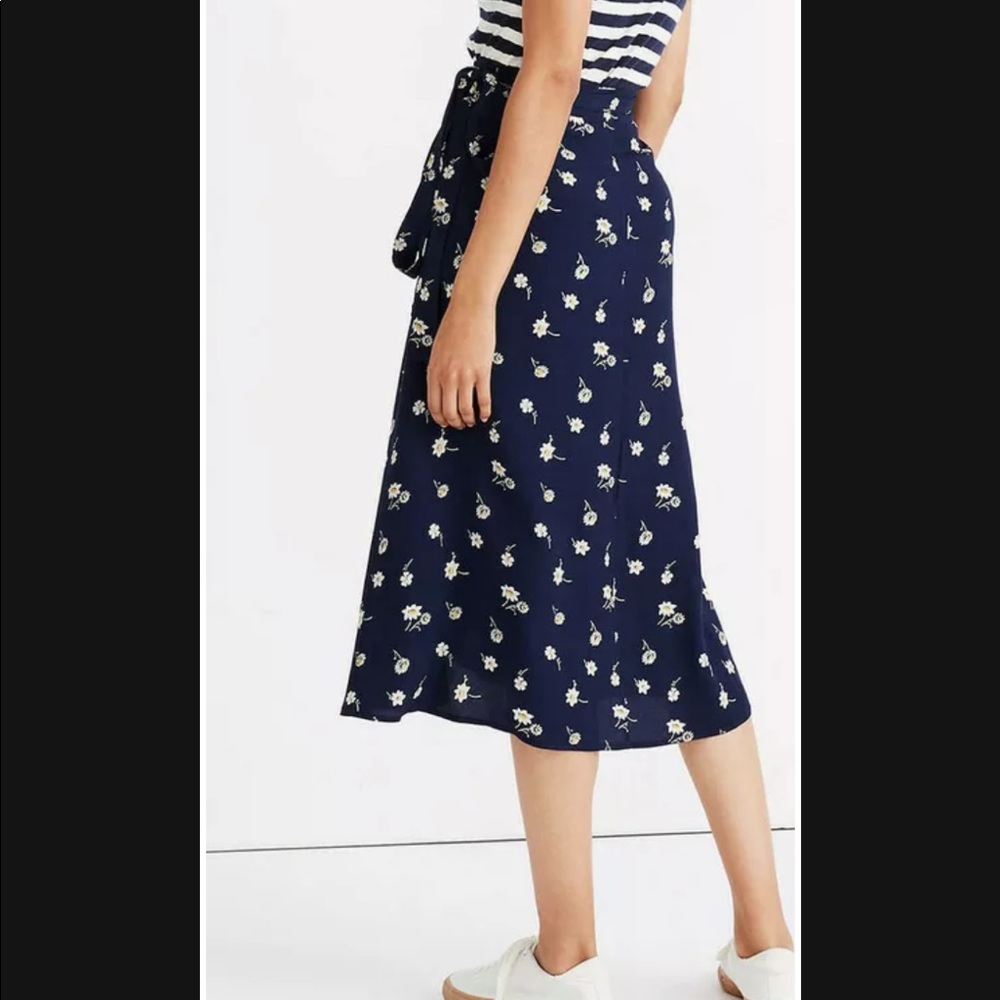Madewell midi wrap skirt